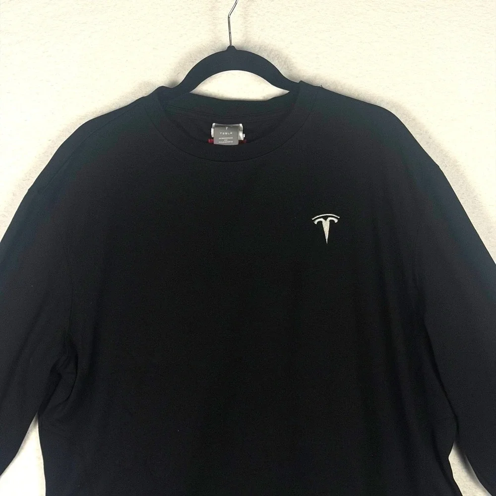 Tesla Motors Crewneck Sweatshirt Black Unisex XL‎ TSL7865BK Logo Pullover
